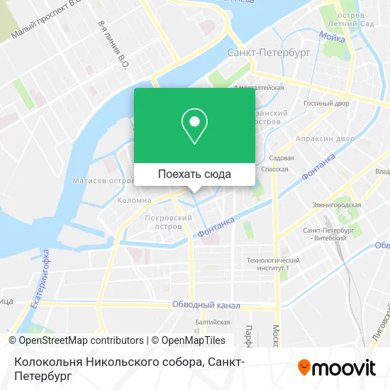 Карта Колокольня Никольского собора
