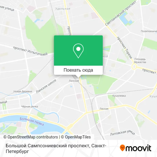 Карта Большой Сампсониевский проспект