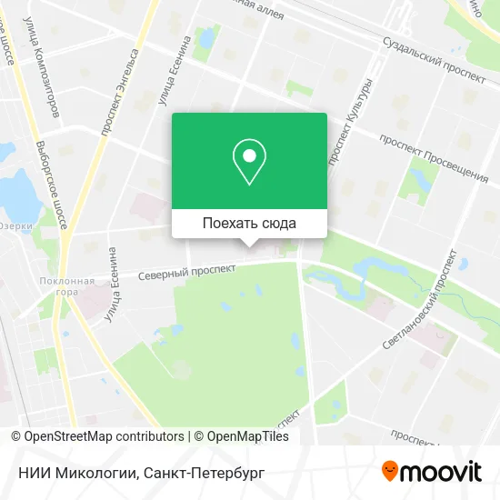 Карта НИИ Микологии