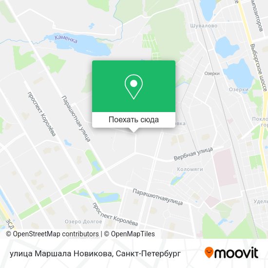 Карта улица Маршала Новикова