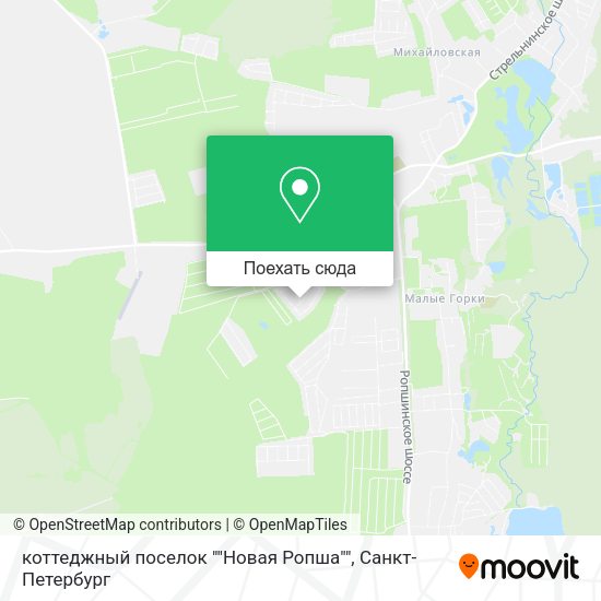 Карта коттеджный поселок ""Новая Ропша""