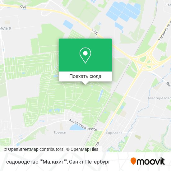 Карта садоводство ""Малахит""