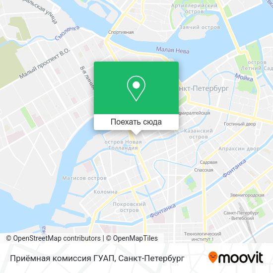 Карта Приёмная комиссия ГУАП