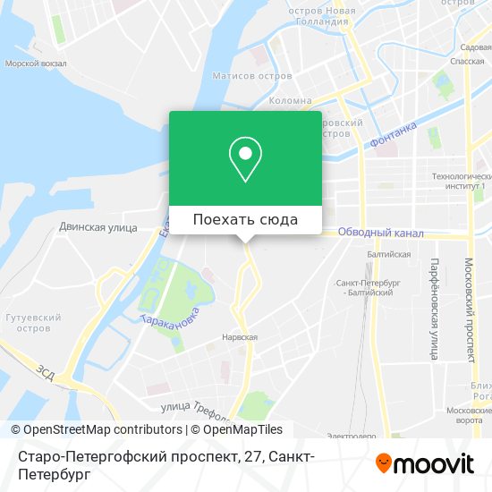 Карта Старо-Петергофский проспект, 27