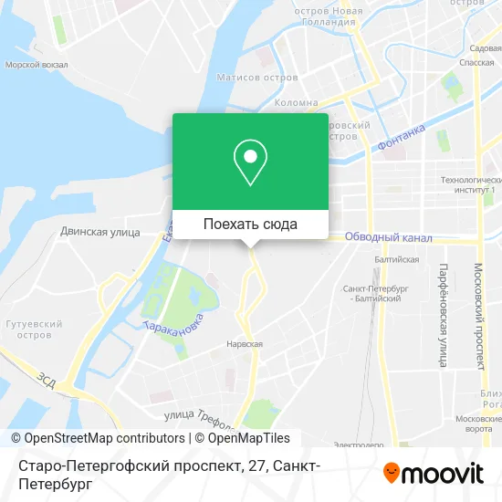 Карта Старо-Петергофский проспект, 27