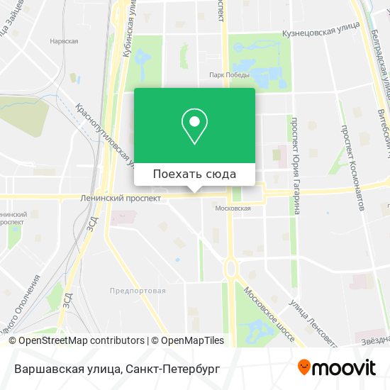 Карта Варшавская улица