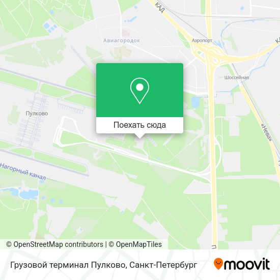 Карта Грузовой терминал Пулково