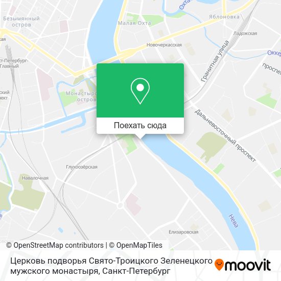 Карта Церковь подворья Свято-Троицкого Зеленецкого мужского монастыря