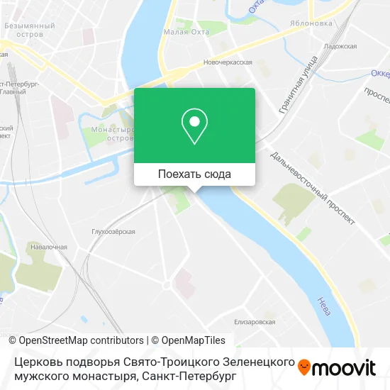Карта Церковь подворья Свято-Троицкого Зеленецкого мужского монастыря