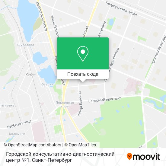 Карта Городской консультативно-диагностический центр №1