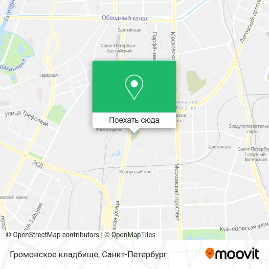 Карта Громовское кладбище
