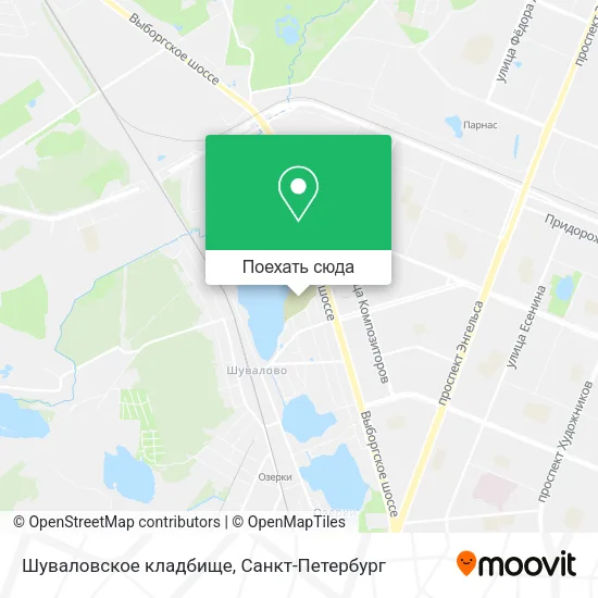 Карта Шуваловское кладбище