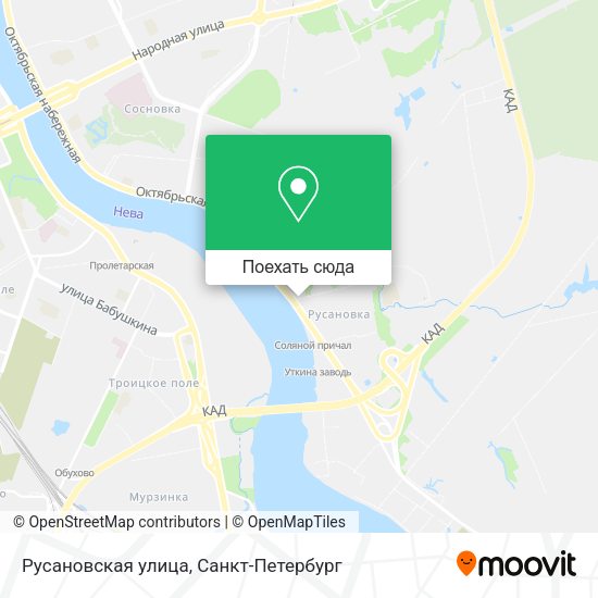 Карта Русановская улица