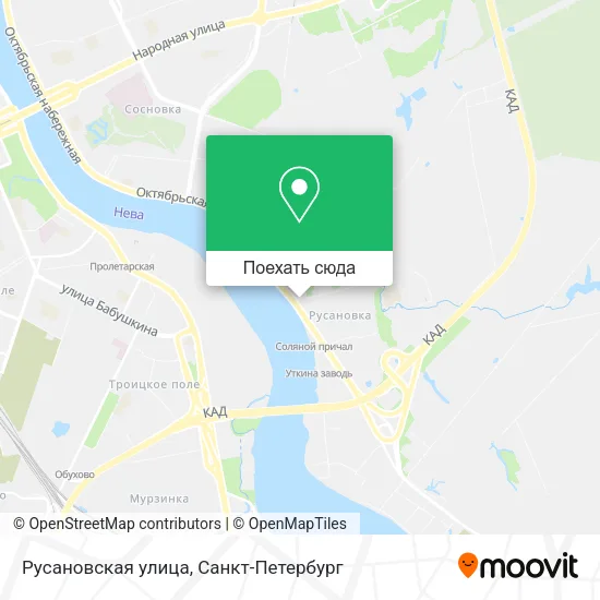 Карта Русановская улица