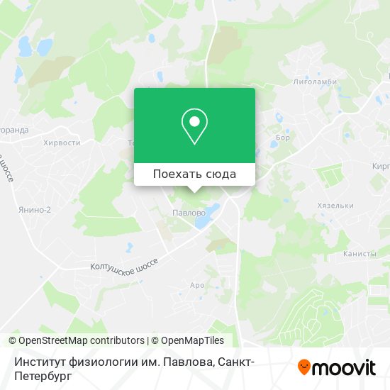 Карта Институт физиологии им. Павлова