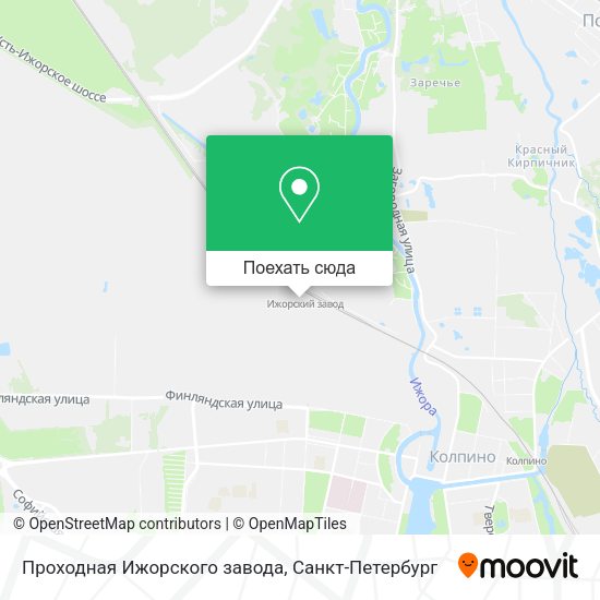 Карта Проходная Ижорского завода