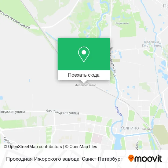 Карта Проходная Ижорского завода