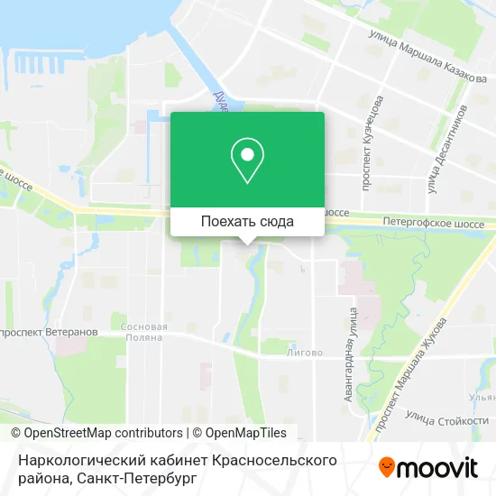 Карта Наркологический кабинет Красносельского района