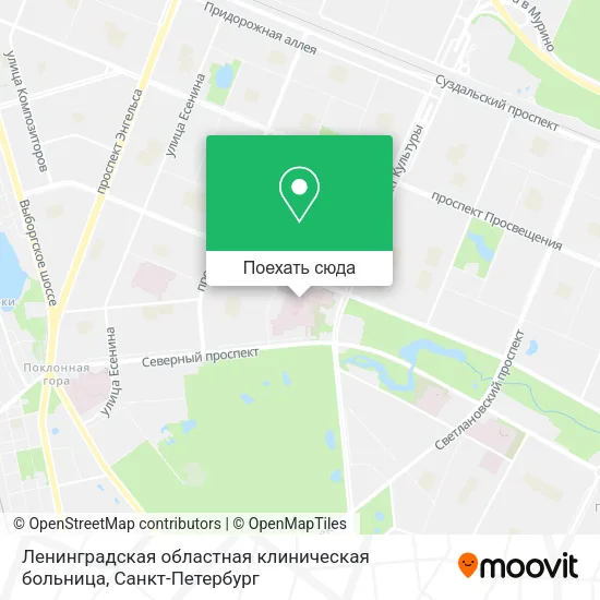 Карта Ленинградская областная клиническая больница