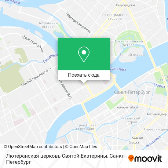 Карта Лютеранская церковь Святой Екатерины