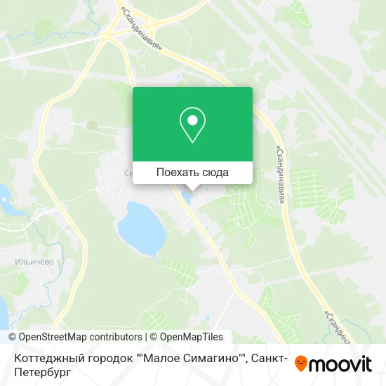 Карта Коттеджный городок ""Малое Симагино""