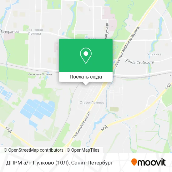 Карта ДПРМ а/п Пулково (10Л)