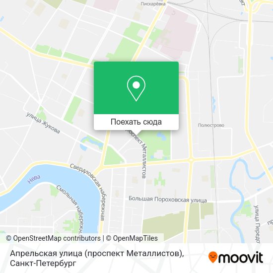 Карта Апрельская улица (проспект Металлистов)