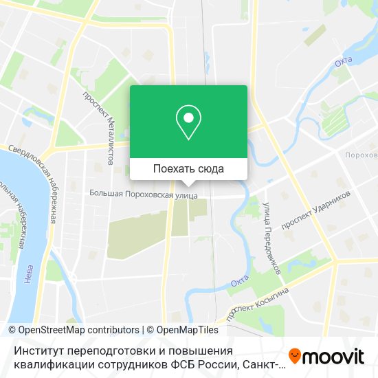 Карта Институт переподготовки и повышения квалификации сотрудников ФСБ России