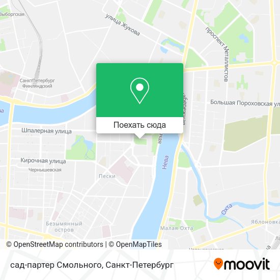 Карта сад-партер Смольного