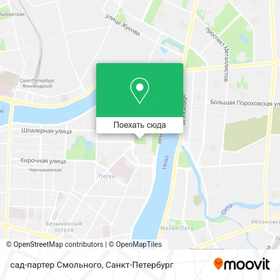 Карта сад-партер Смольного