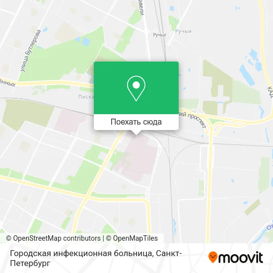 Карта Городская инфекционная больница