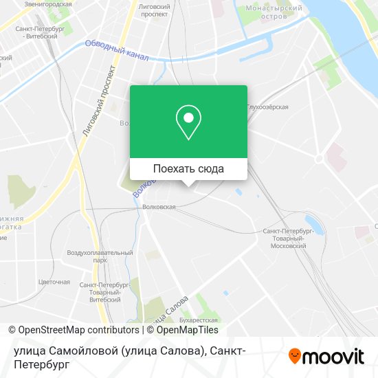 Карта улица Самойловой (улица Салова)