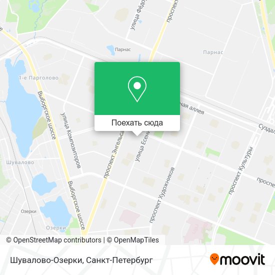 Карта Шувалово-Озерки
