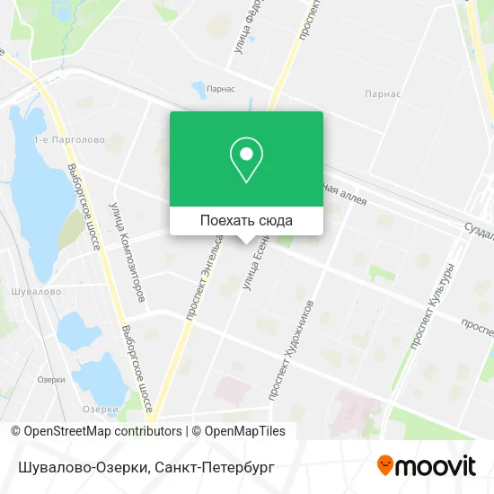 Карта Шувалово-Озерки