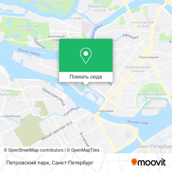 Карта Петровский парк