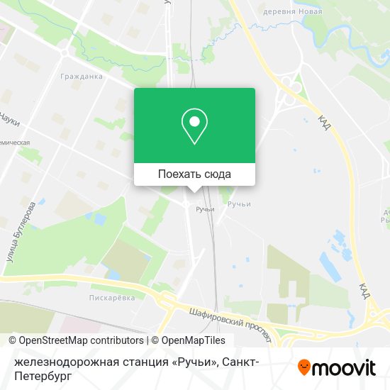 Карта железнодорожная станция «Ручьи»