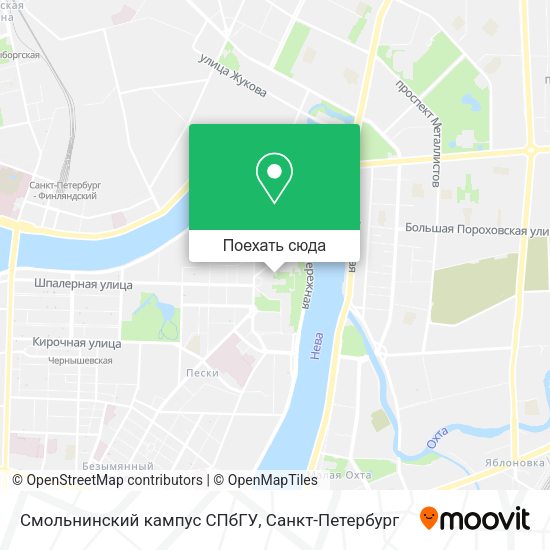 Карта Смольнинский кампус СПбГУ