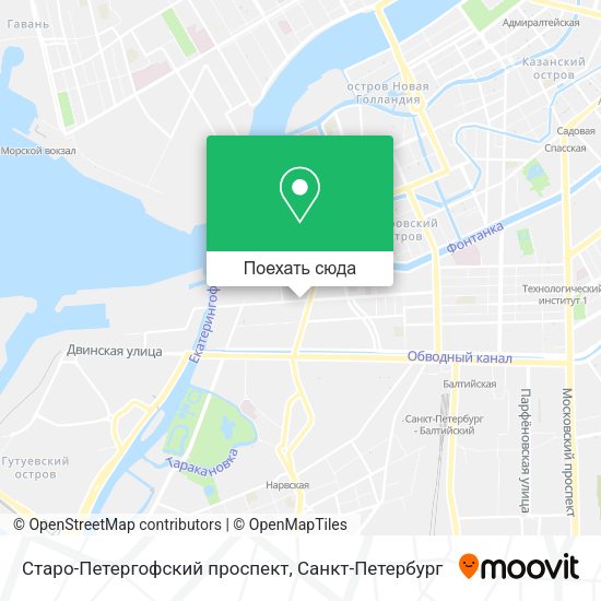 Карта Старо-Петергофский проспект