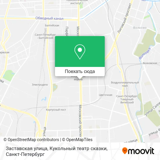 Карта Заставская улица, Кукольный театр сказки