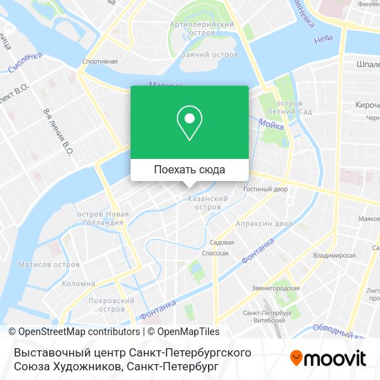 Карта Выставочный центр Санкт-Петербургского Союза Художников