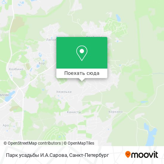 Карта Парк усадьбы И.А.Сарова