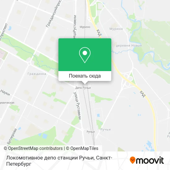 Карта Локомотивное депо станции Ручьи