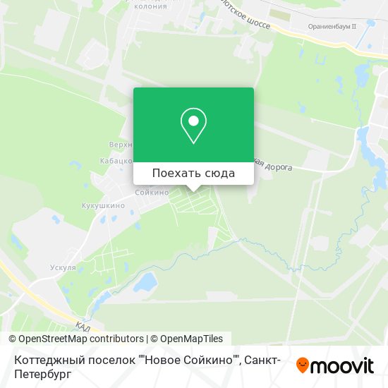Карта Коттеджный поселок ""Новое Сойкино""