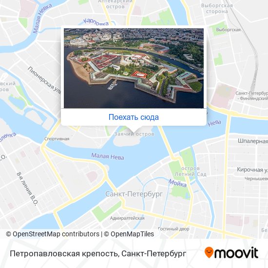 Карта Петропавловская крепость