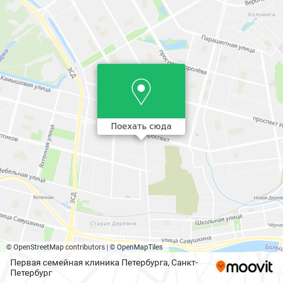 Карта Первая семейная клиника Петербурга