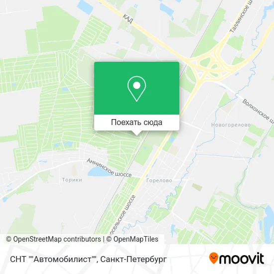 Карта СНТ ""Автомобилист""
