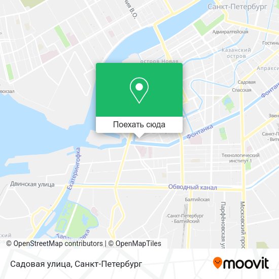 Карта Садовая улица