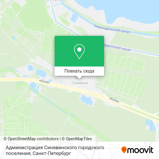 Карта Администрация Синявинского городского поселения