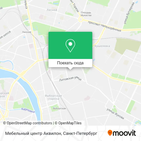 Карта Мебельный центр Аквилон