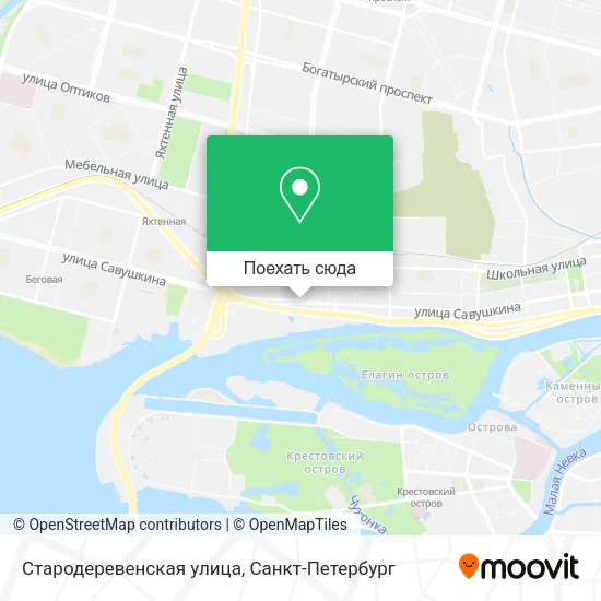 Карта Стародеревенская улица